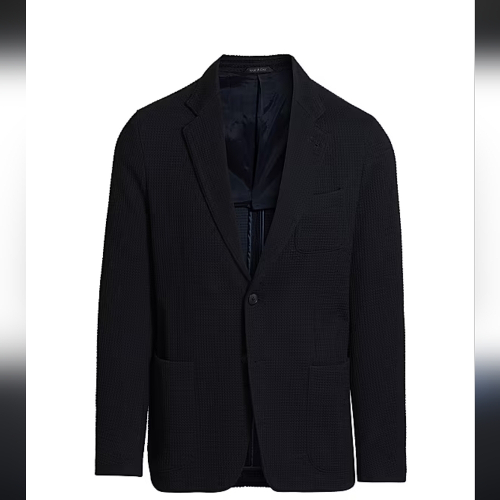 Giorgio Armani Black Textured Sport Coat